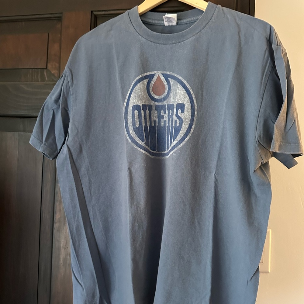 47 Brand Blue Oilers Short Sleeve Tee